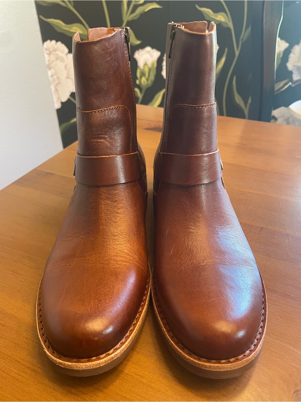 NIB Kork-Ease Women's Brown/Tan Leather Boots with buckles - Picture 2 of 14